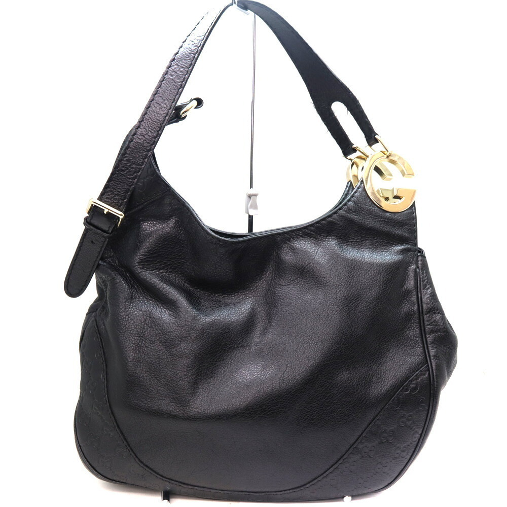 Gucci Charlotte leather shoulder bag GG Black